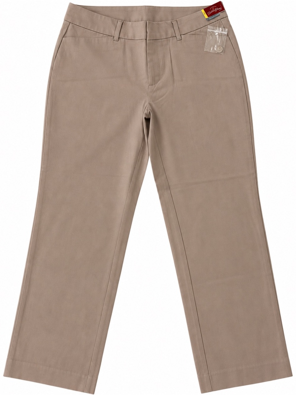 Faded Glory Women’s Size 12 Bi-Stretch Pants Light Taupe Straight Leg NWT